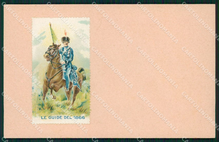 Militari XIX Reggimento Cavalleggeri Guide cartolina XF2518 – fronte
