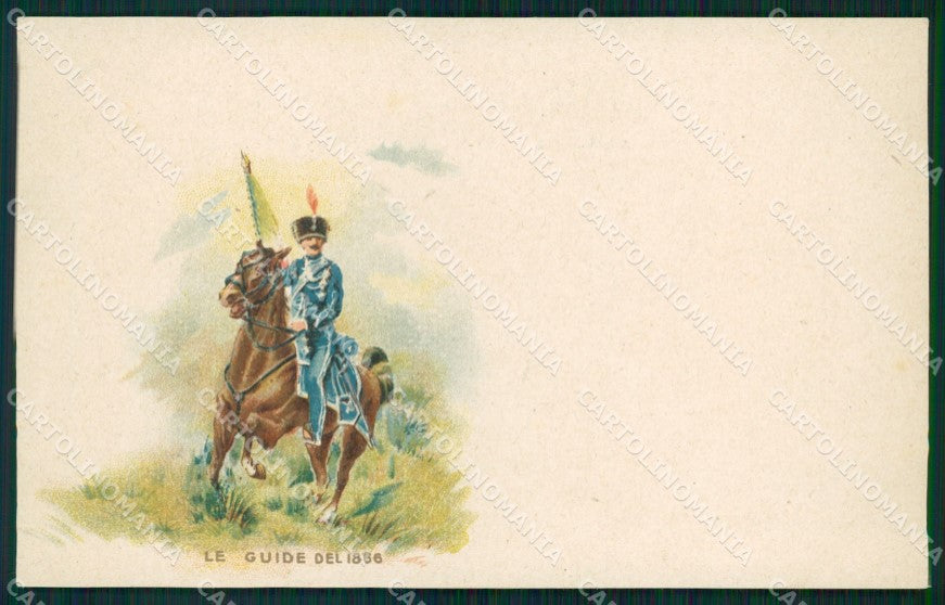Militari XIX Reggimento Cavalleggeri Guide cartolina XF2527 – fronte