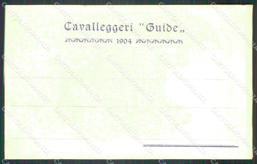 Militari XIX Reggimento Cavalleggeri Guide cartolina XF2534 – retro