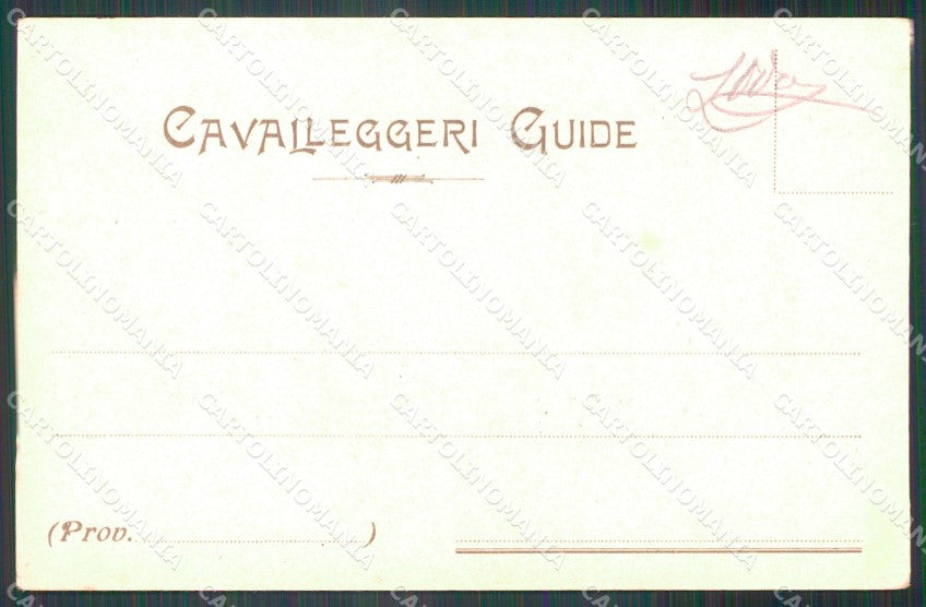 Militari XIX Reggimento Cavalleggeri Guide cartolina XF2540 – retro