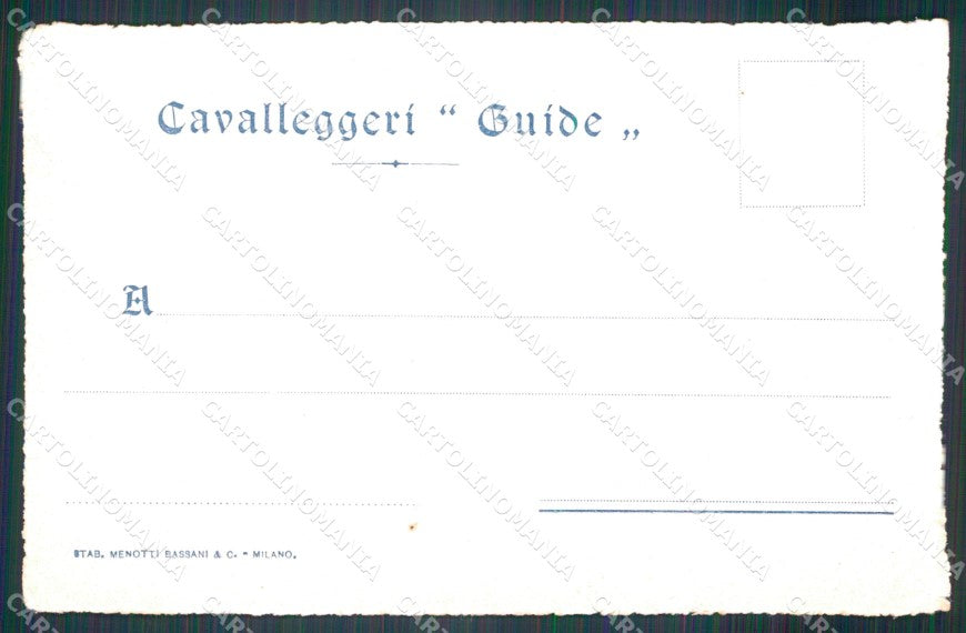 Militari XIX Reggimento Cavalleggeri Guide Monzambano cartolina XF2552 – retro