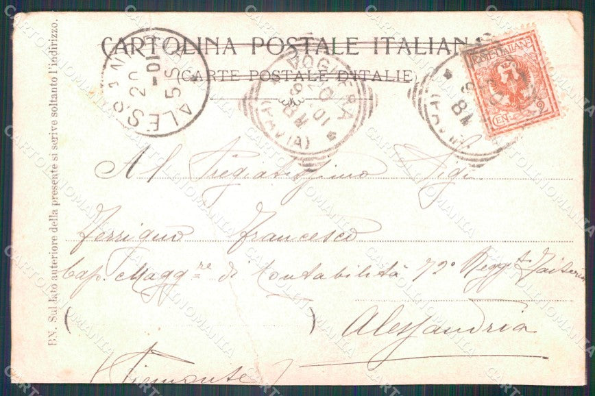 Militari XX Reggimento Cavalleggeri di Roma PIEGATA cartolina XF2576 – retro