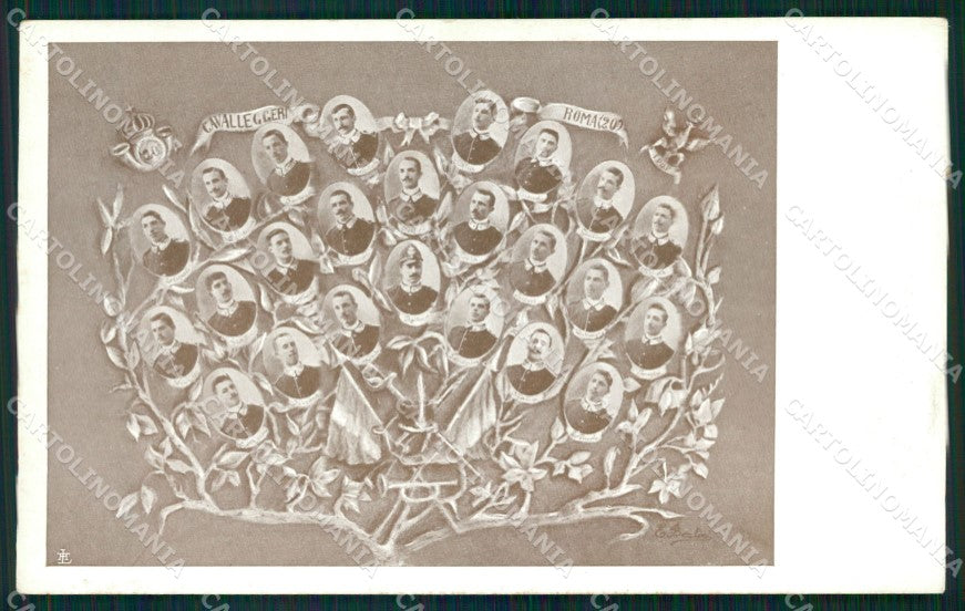 Militari XX Reggimento Cavalleggeri di Roma Bertini cartolina XF2582 – fronte
