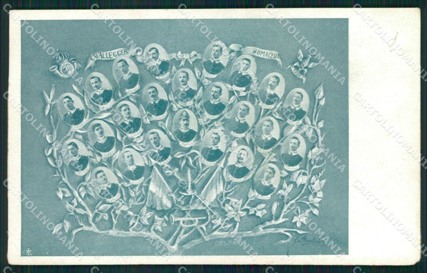 Militari XX Reggimento Cavalleggeri di Roma Bertini cartolina XF2583 – fronte