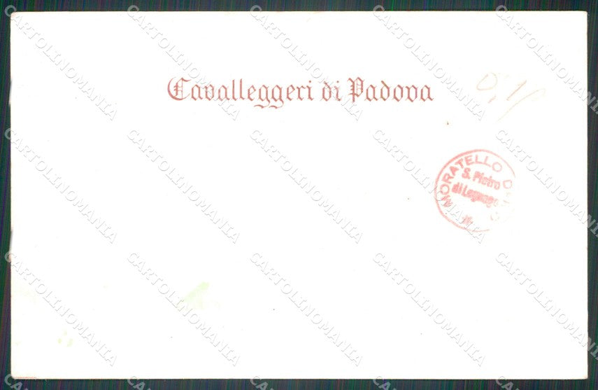 Militari XXI Reggimento Cavalleggeri di Padova SCOLLATA cartolina XF2620 – retro