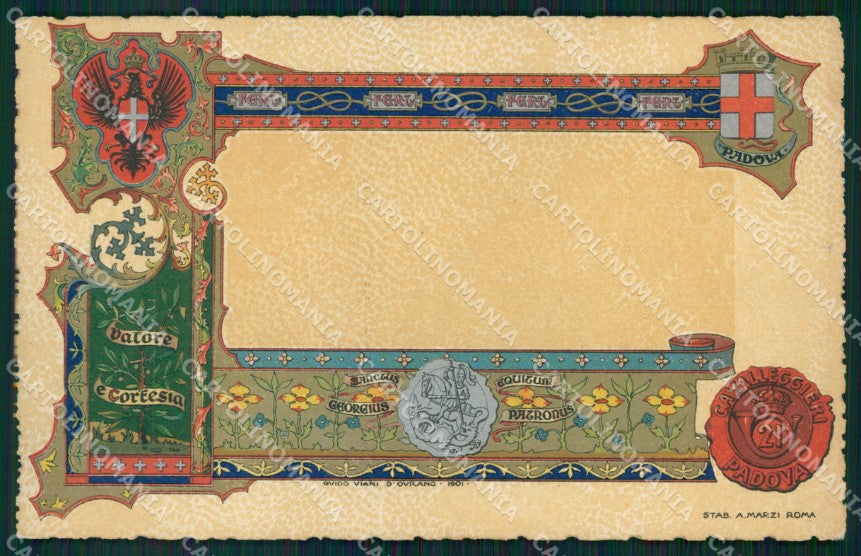 Militari XXI Reggimento Cavalleggeri di Padova cartolina XF2621 – fronte