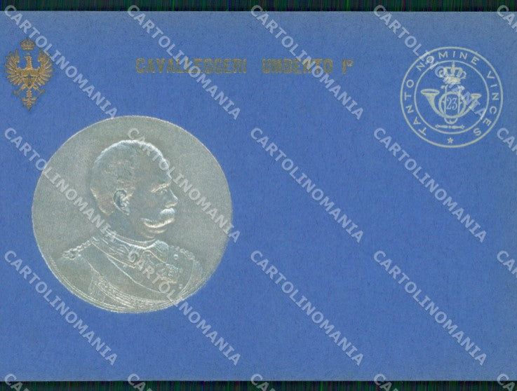 Militari XXIII Reggimento Cavalleggeri di Umberto I Savoia cartolina XF2654 – fronte