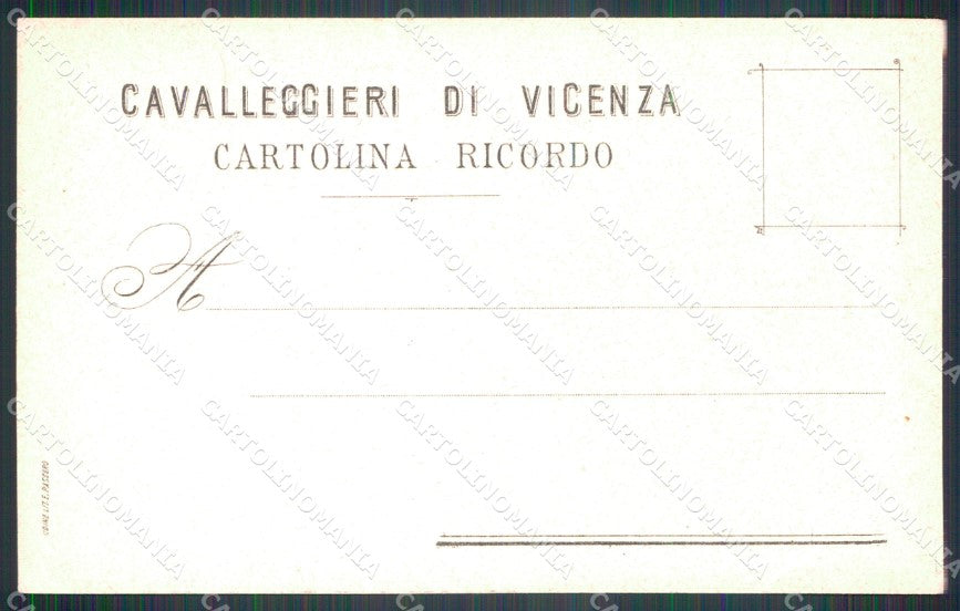 Militari XXIII Reggimento Cavalleggeri di Umberto I Savoia cartolina XF2657 – retro