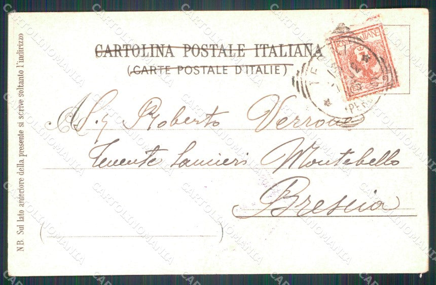 Militari XXIII Reggimento Cavalleggeri di Umberto I Scarpelli cartolina XF2661 – retro