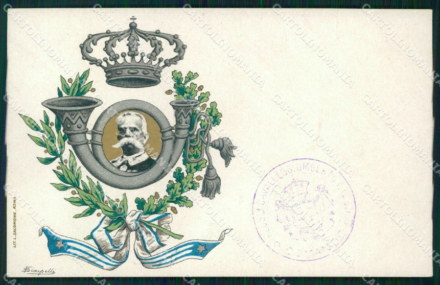 Militari XXIII Reggimento Cavalleggeri di Umberto I Savoia cartolina XF2665 – fronte