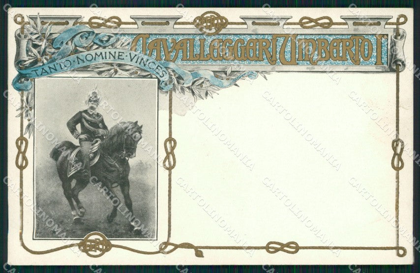 Militari XXIII Reggimento Cavalleggeri di Umberto I Savoia cartolina XF2671 – fronte