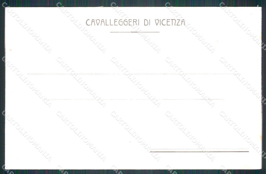 Militari Reggimentali XXIV Cavalleggeri di Vicenza Udine cartolina XF2684 – retro