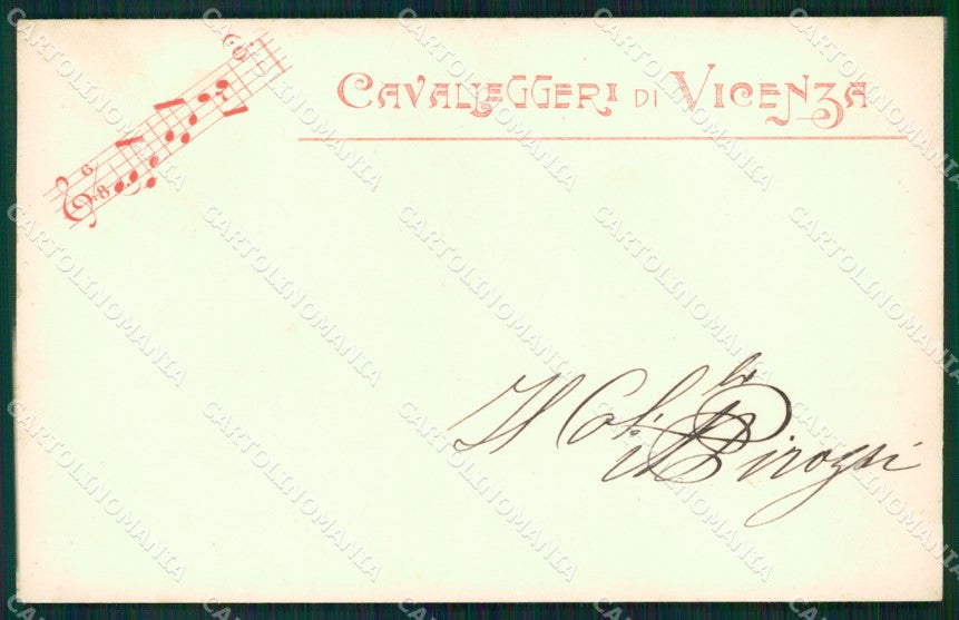 Militari Reggimentali XXIV Reggimento Cavalleggeri di Vicenza cartolina XF2694 – fronte