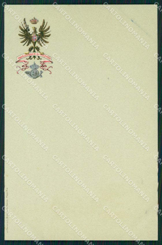 Militari Reggimentali XXIV Reggimento Cavalleggeri di Vicenza cartolina XF2695 – fronte