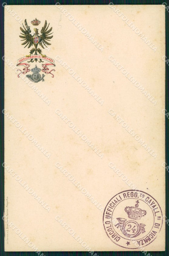 Militari Reggimentali XXIV Reggimento Cavalleggeri di Vicenza cartolina XF2697 – fronte