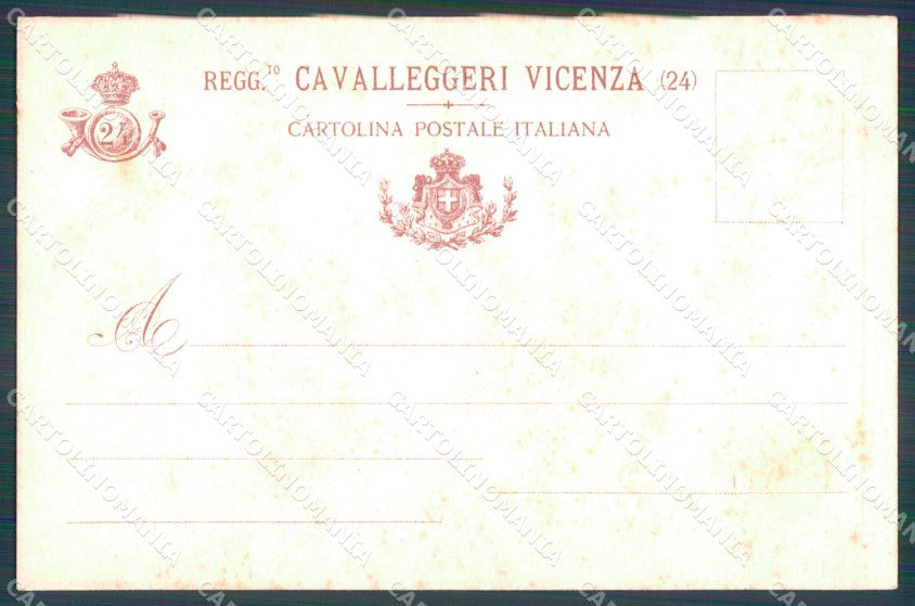 Militari Reggimentali XXIV Reggimento Cavalleggeri di Vicenza cartolina XF2697 – retro