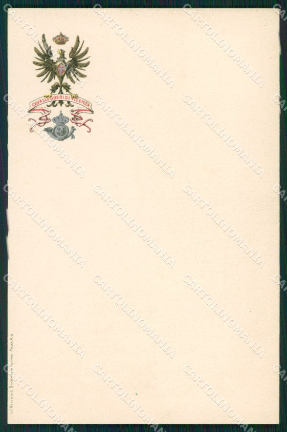 Militari Reggimentali XXIV Reggimento Cavalleggeri di Vicenza cartolina XF2698 – fronte