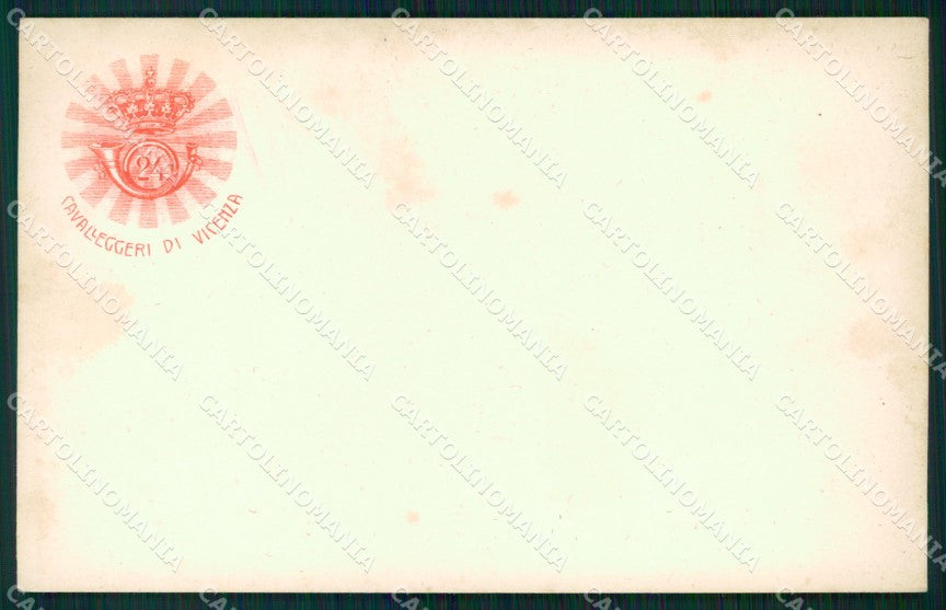 Militari Reggimentali XXIV Reggimento Cavalleggeri di Vicenza cartolina XF2708 – fronte