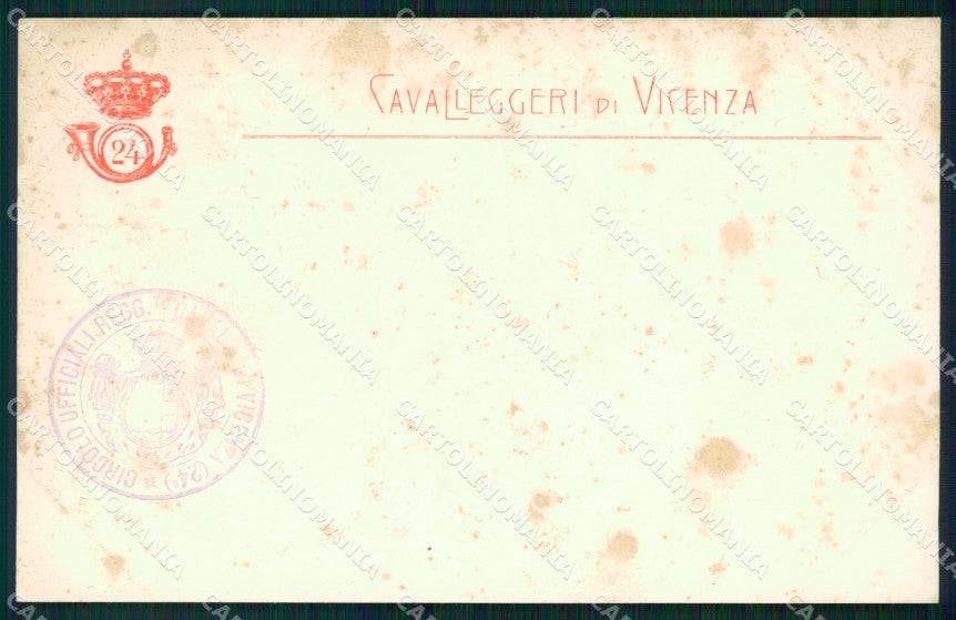 Militari Reggimentali XXIV Cavalleggeri di Vicenza MACCHIE cartolina XF2712 – fronte