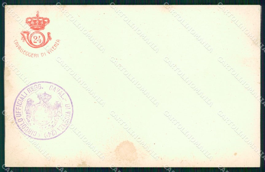 Militari Reggimentali XXIV Reggimento Cavalleggeri di Vicenza cartolina XF2714 – fronte