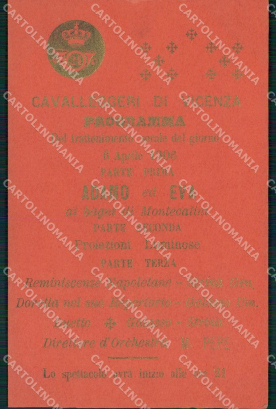 Militari XXIV Cavalleggeri Vicenza Bagni di Montecatini 1906 cartolina XF2717 – fronte
