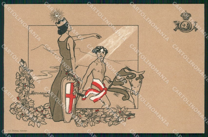 Militari XXIV Cavalleggeri Vicenza Anniversario Fondazione cartolina XF2720 – fronte