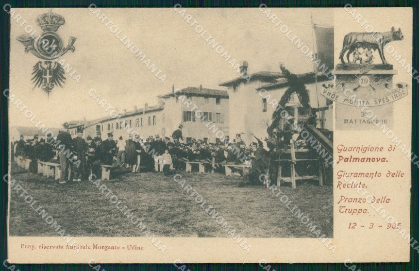 Militari XXIV Reggimento Cavalleggeri di Vicenza Palmanova cartolina XF2727 – fronte