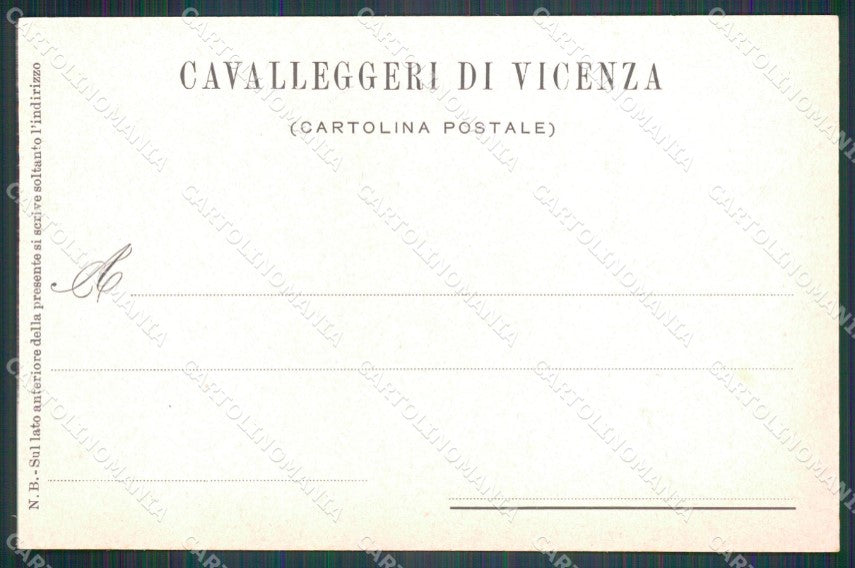 Militari XXIV Reggimento Cavalleggeri di Vicenza 1903 cartolina XF2733 – retro