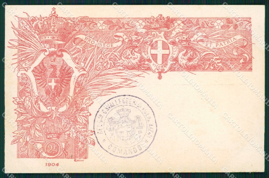 Militari XXIV Reggimento Cavalleggeri di Vicenza 1904 cartolina XF2734 – fronte