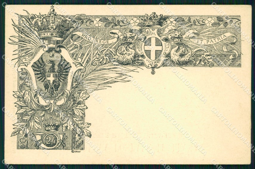 Militari Reggimentali XXIV Reggimento Cavalleggeri di Vicenza cartolina XF2746 – fronte