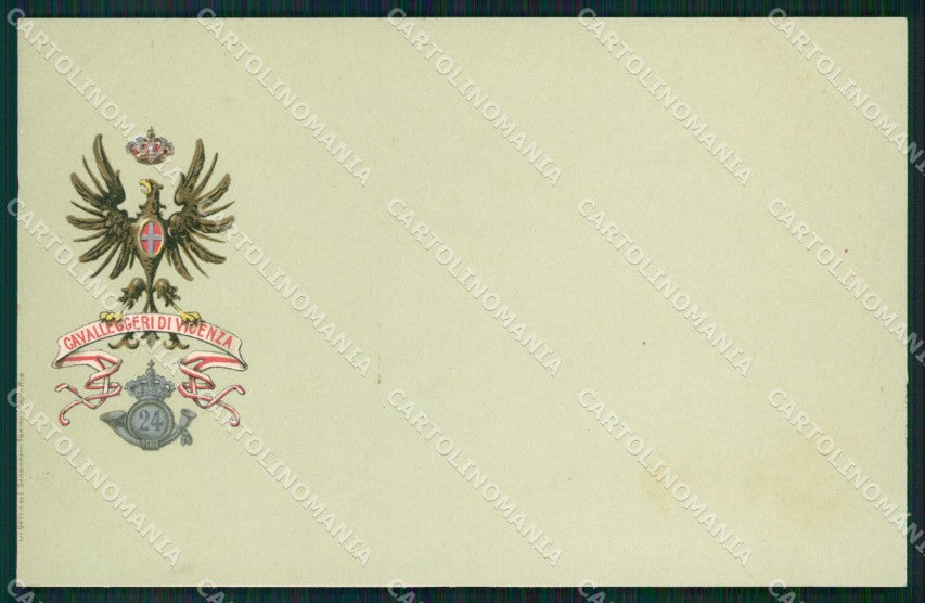 Militari Reggimentali XXIV Reggimento Cavalleggeri di Vicenza cartolina XF2754 – fronte