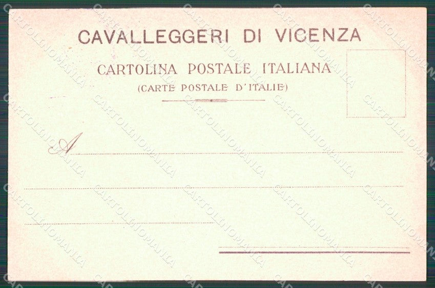 Militari Reggimentali XXIV Cavalleggeri Vicenza Scudo cartolina XF2758 – retro