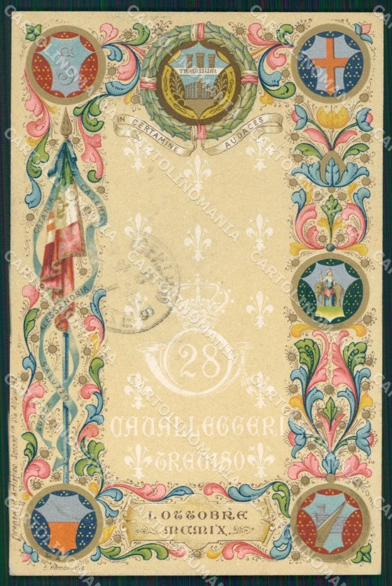 Militari Reggimentali XXVIII Reggimento Cavalleggeri di Treviso cartolina XF2791 – fronte