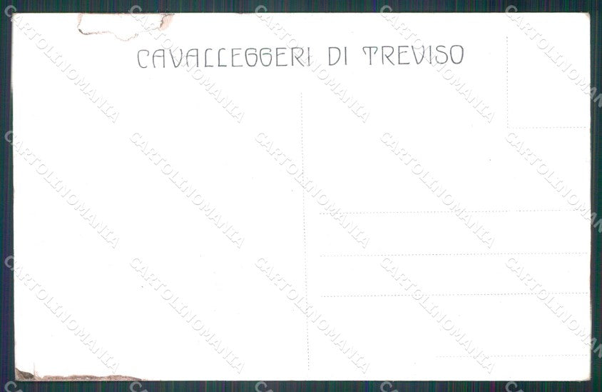 Militari XXVIII Reggimento Cavalleggeri di Treviso ABRASA cartolina XF2792 – retro