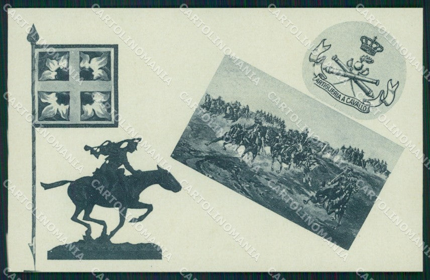 Militari Reggimentali Artiglieria a Cavallo Voloire Voloira cartolina XF2818 – fronte