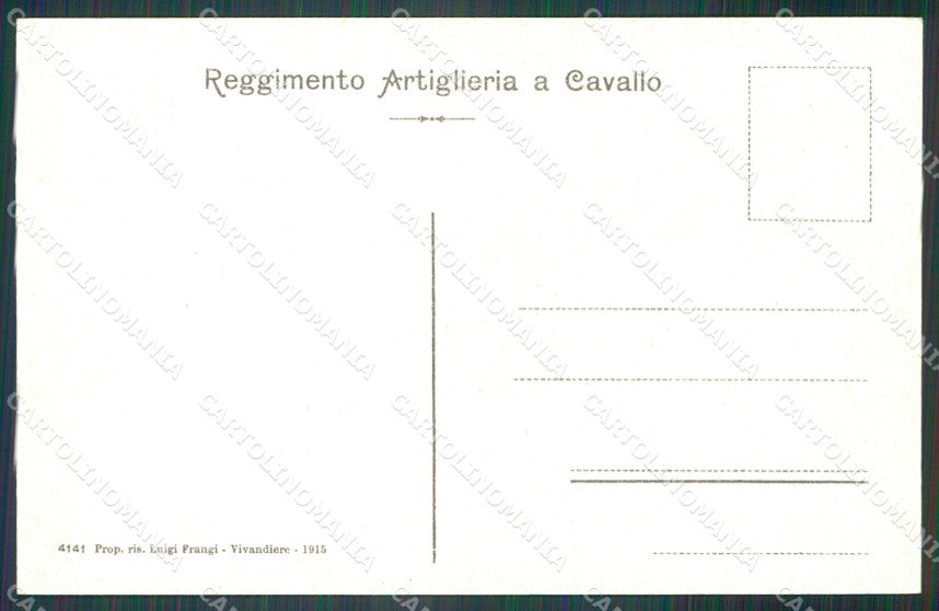 Militari Reggimentali Artiglieria a Cavallo Voloire Voloira cartolina XF2818 – retro