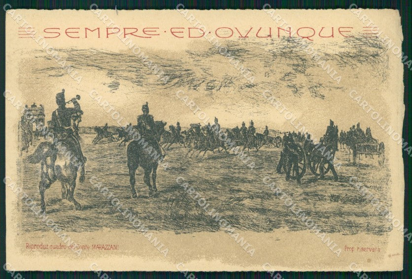 Militari Reggimentali Artiglieria a Cavallo Voloire Voloira cartolina XF2821 – fronte