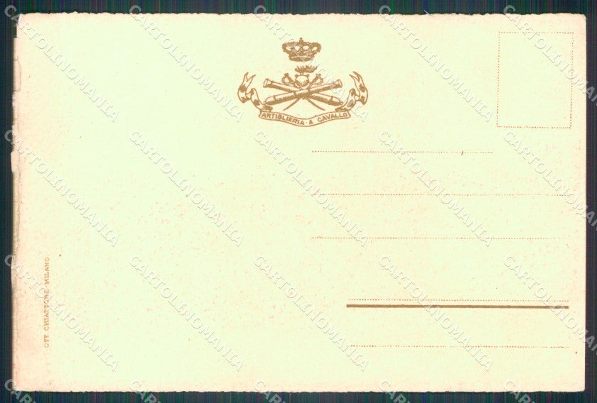 Militari Reggimentali Artiglieria a Cavallo Voloire Voloira cartolina XF2821 – retro