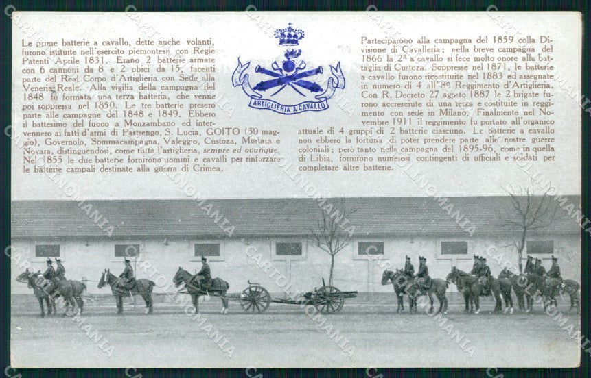 Militari Reggimentali Artiglieria a Cavallo Voloire Voloira cartolina XF2830 – fronte