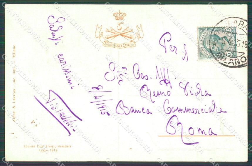 Militari Reggimentali Artiglieria a Cavallo Voloire Voloira cartolina XF2832 – retro
