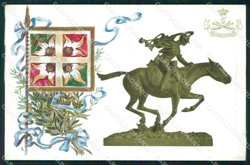 Militari Reggimentali Artiglieria a Cavallo Voloire Voloira cartolina XF2833 – fronte