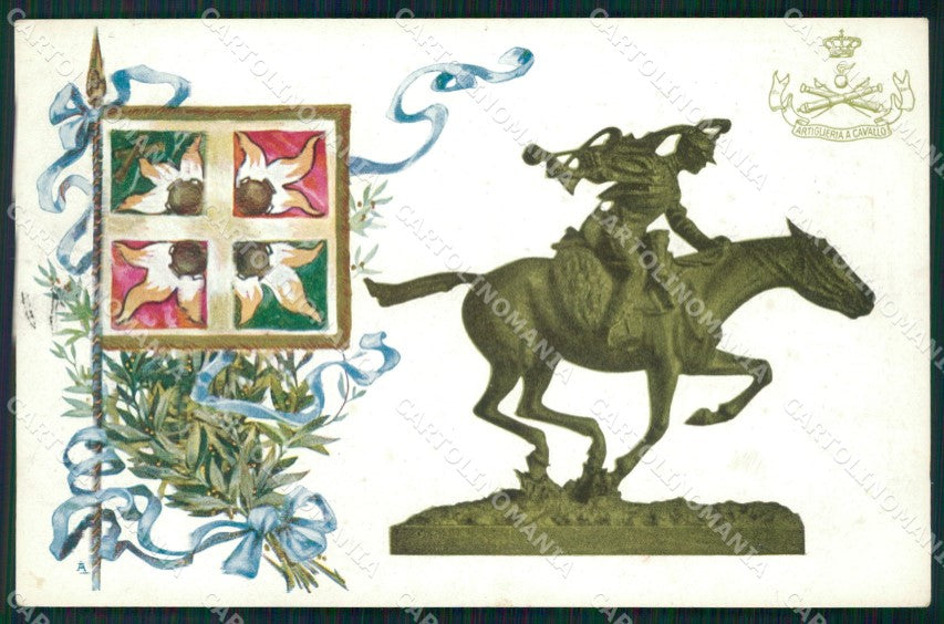 Militari Reggimentali Artiglieria a Cavallo Voloire Voloira cartolina XF2834 – fronte