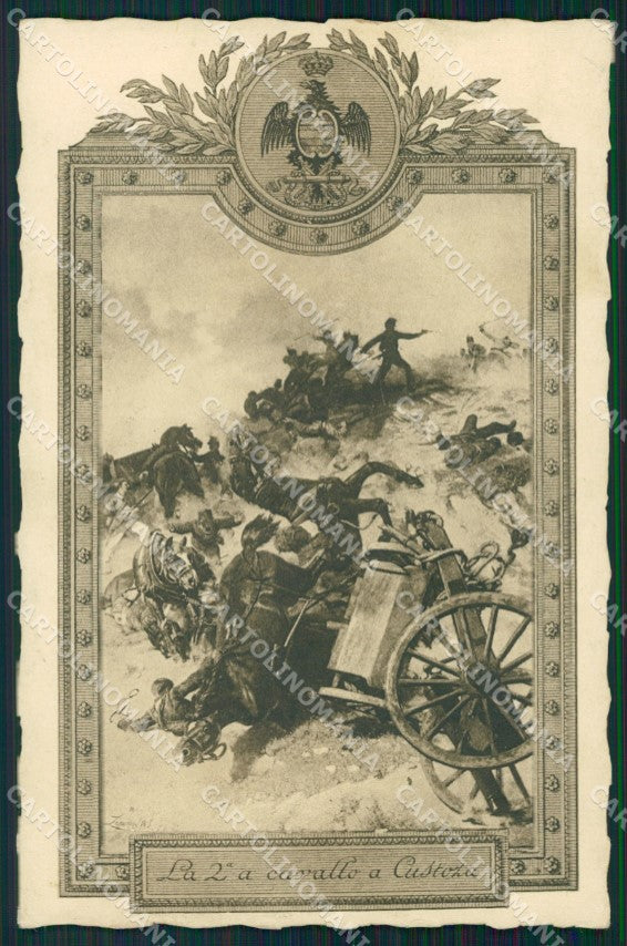 Militari Reggimentali Artiglieria a Cavallo Voloire Custoza cartolina XF2835 – fronte