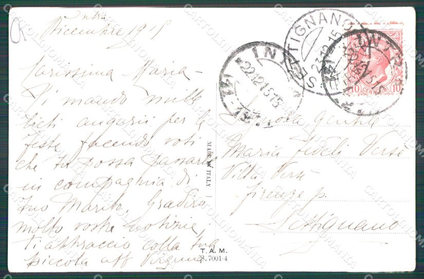 Militari Propaganda WWI Cavalleria Lancieri Villani cartolina XF2852 – retro