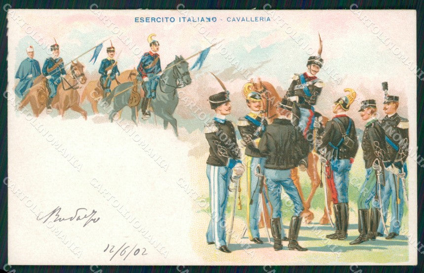 Militari Esercito Italiano Uniforme Cavalleria Cenni cartolina XF2864 – fronte