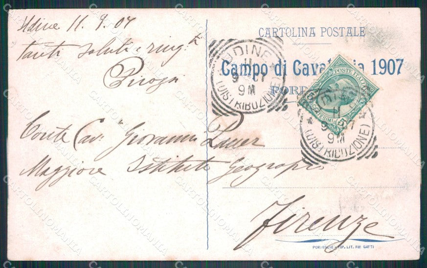 Militari Pordenone Campo di Cavalleria Pista Comina cartolina XF2875 – retro