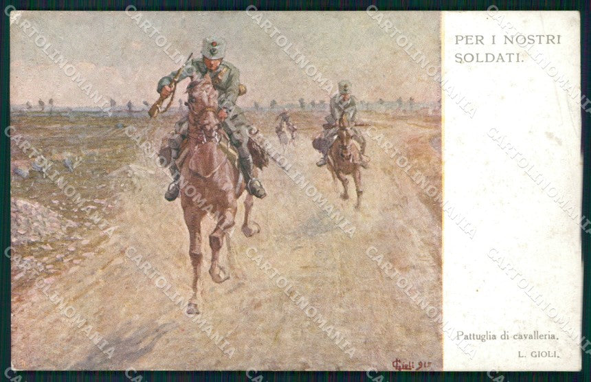 Militari Propaganda WWI Cavalleria Gioli cartolina XF2896 – fronte