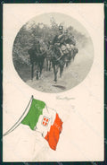Militari Cavalleggeri Tricolore FORI cartolina XF2907 – fronte