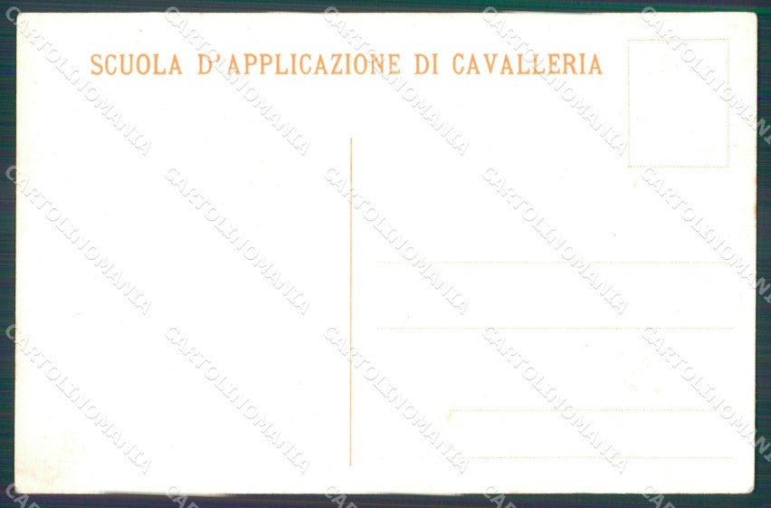 Militari Scuola Applicazione di Cavalleria Uniforme cartolina XF2908 – retro