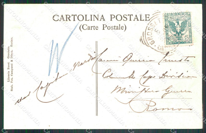 Militari Cavalleria Grosseto Allevamento Cavalli Vecchio Paddok cartolina XF2912 – retro